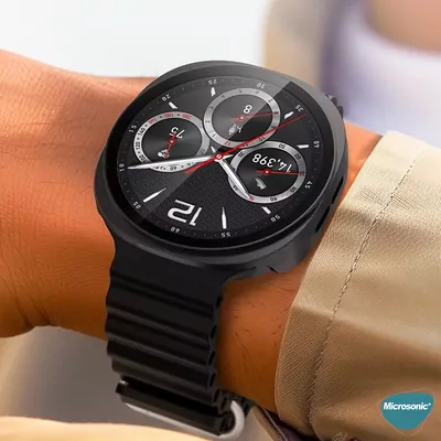 Microsonic Samsung Galaxy Watch 8 44mm Kılıf Matte Premium Slim WatchBand Starlight