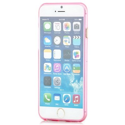 Microsonic Slim Kılıf Transparent Soft iPhone 6 Plus (5.5'') Kılıf Transparent Soft Pembe