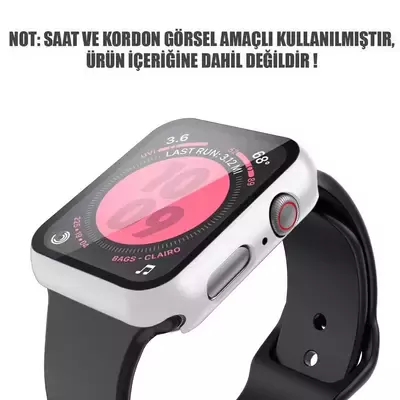 Microsonic Apple Watch Series 8 41mm Kılıf Matte Premium Slim WatchBand Beyaz