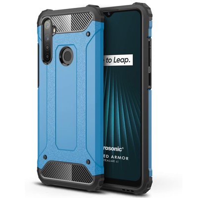 Microsonic Realme 6i Kılıf Rugged Armor Mavi