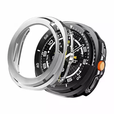 Microsonic Samsung Galaxy Watch 8 Classic 46mm Kılıf Matte Premium Slim WatchBand Gümüş