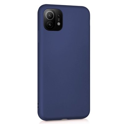 Microsonic Xiaomi Mi 11 Kılıf Matte Silicone Lacivert