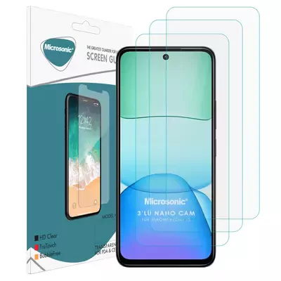 Microsonic Xiaomi Redmi 13 4G Screen Protector Nano Glass Cam Ekran Koruyucu (3`lü Paket)