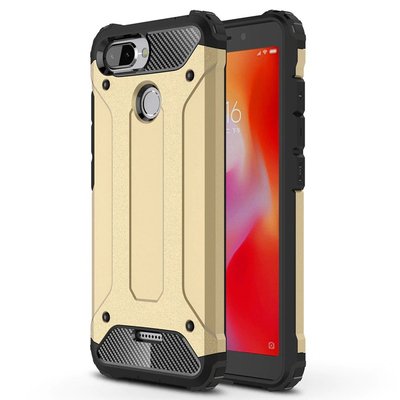 Microsonic Xiaomi Redmi 6 Kılıf Rugged Armor Gold