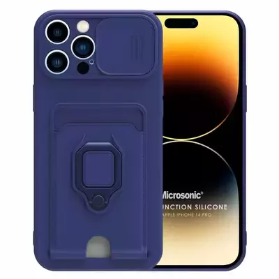 Microsonic Apple iPhone 14 Pro Kılıf Multifunction Silicone Lacivert