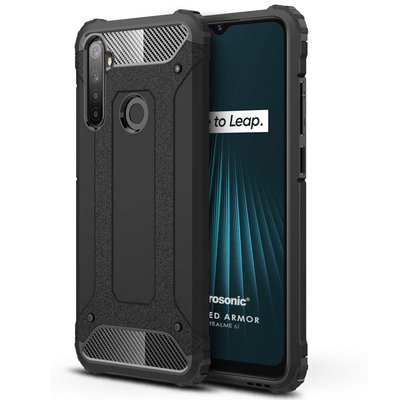 Microsonic Realme 6i Kılıf Rugged Armor Siyah