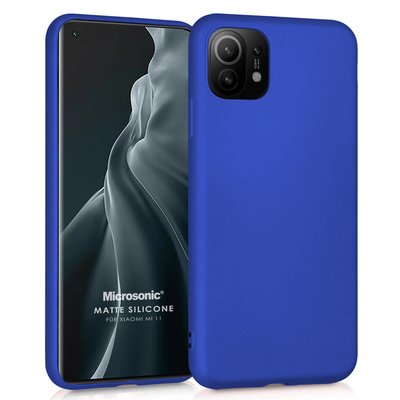 Microsonic Xiaomi Mi 11 Kılıf Matte Silicone Mavi