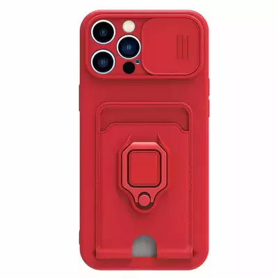 Microsonic Apple iPhone 14 Pro Kılıf Multifunction Silicone Kırmızı