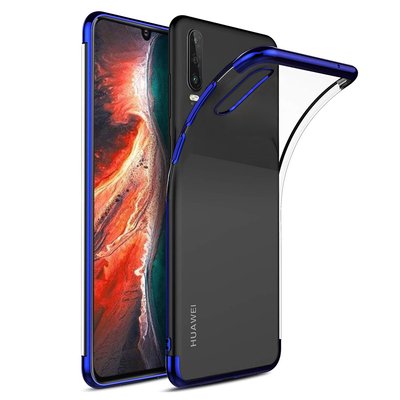 Microsonic Huawei P30 Kılıf Skyfall Transparent Clear Mavi