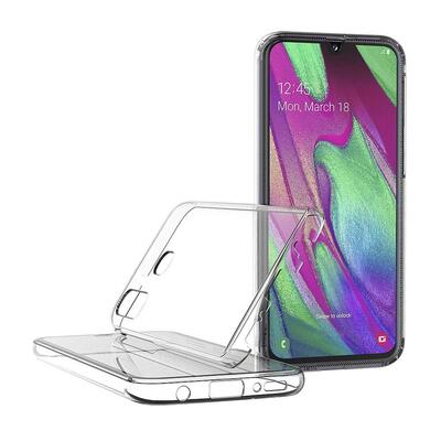 Microsonic Samsung Galaxy A40 Kılıf Komple Gövde Koruyucu Silikon Şeffaf