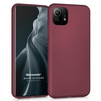 Microsonic Xiaomi Mi 11 Kılıf Matte Silicone Mor