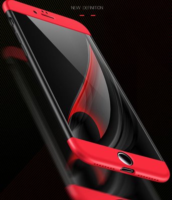 Microsonic Apple iPhone 8 Plus Kılıf Double Dip 360 Protective AYS Kırmızı