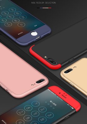 Microsonic Apple iPhone 8 Plus Kılıf Double Dip 360 Protective AYS Kırmızı