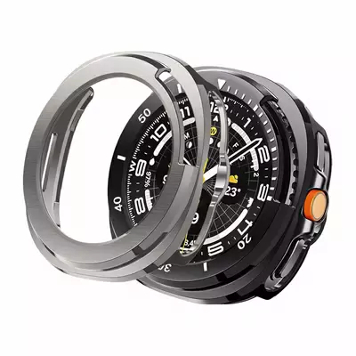 Microsonic Samsung Galaxy Watch 8 Classic 46mm Kılıf Matte Premium Slim WatchBand Titanyum