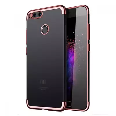 Microsonic Xiaomi Mi A1 Kılıf Skyfall Transparent Clear Rose Gold