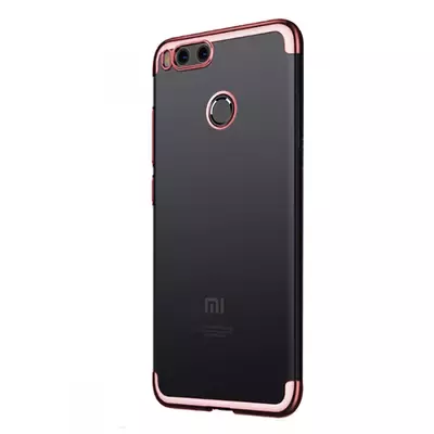 Microsonic Xiaomi Mi A1 Kılıf Skyfall Transparent Clear Rose Gold