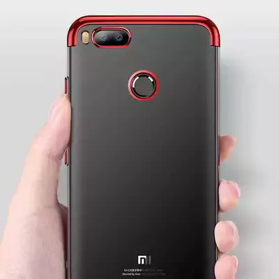 Microsonic Xiaomi Mi A1 Kılıf Skyfall Transparent Clear Rose Gold