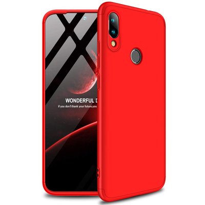 Microsonic Xiaomi Redmi Note 7 Pro Kılıf Double Dip 360 Protective AYS Kırmızı