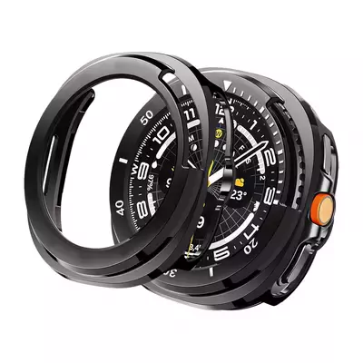 Microsonic Samsung Galaxy Watch 8 Classic 46mm Kılıf Matte Premium Slim WatchBand Siyah