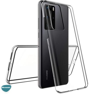 Microsonic Huawei P40 Pro Kılıf Komple Gövde Koruyucu Silikon Şeffaf