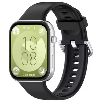 Microsonic Huawei Watch Fit 4 Pro Kordon, Silicone Sport Band Siyah