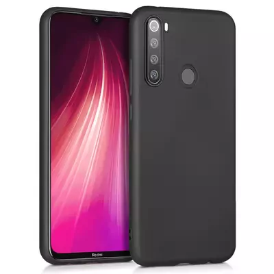 Microsonic Matte Silicone Xiaomi Redmi Note 8T Kılıf Siyah