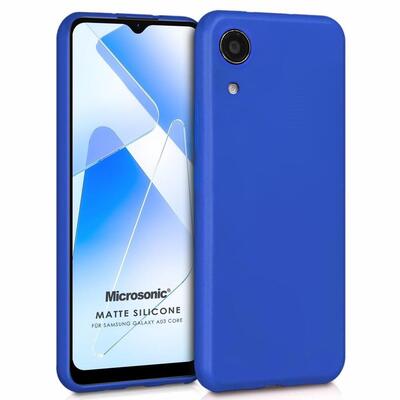 Microsonic Samsung Galaxy A03 Core Kılıf Matte Silicone Mavi