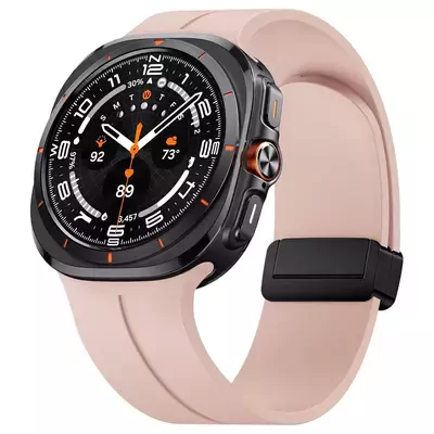 Microsonic Samsung Galaxy Watch 8 Classic 46mm Kordon Ribbon Line Pembe