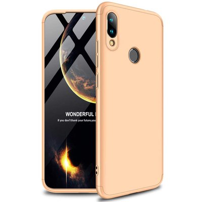 Microsonic Xiaomi Redmi Note 7 Pro Kılıf Double Dip 360 Protective AYS Gold