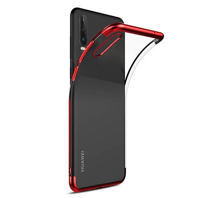 Microsonic Huawei P30 Kılıf Skyfall Transparent Clear Kırmızı