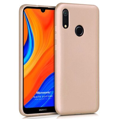 Microsonic Huawei Y6S 2019 Kılıf Matte Silicone Gold