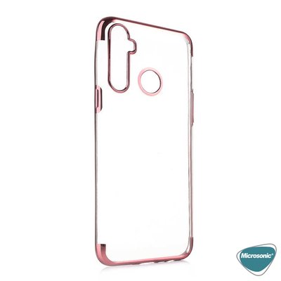 Microsonic Realme 6i Kılıf Skyfall Transparent Clear Rose Gold