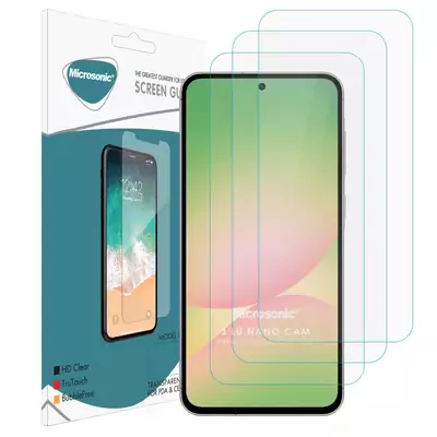 Microsonic Samsung Galaxy A36 Screen Protector Nano Glass Cam Ekran Koruyucu (3`lü Paket)