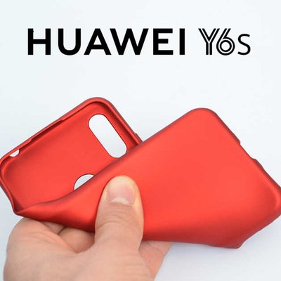 Microsonic Huawei Y6S 2019 Kılıf Matte Silicone Kırmızı