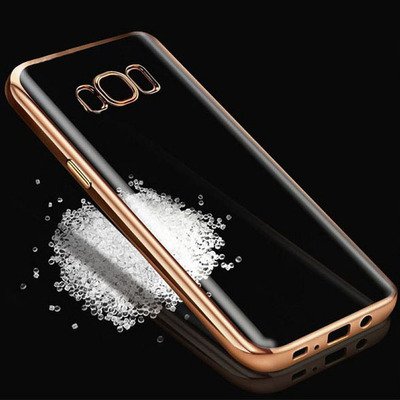 Microsonic Samsung Galaxy S8 Kılıf Skyfall Transparent Clear Gold