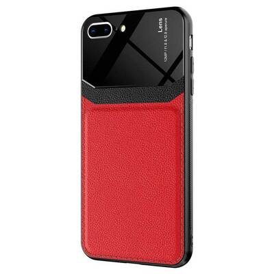 Microsonic Apple iPhone 7 Plus Kılıf Uniq Leather Kırmızı