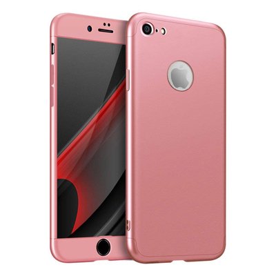 Microsonic Apple iPhone 8 Kılıf Double Dip 360 Protective AYS Rose Gold