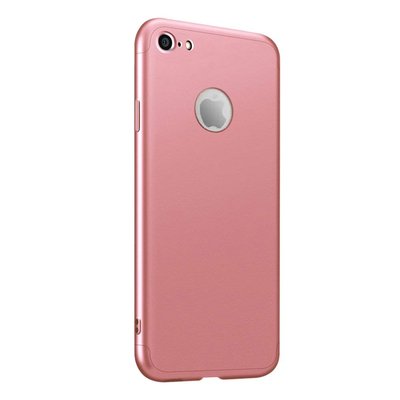 Microsonic Apple iPhone 8 Kılıf Double Dip 360 Protective AYS Rose Gold