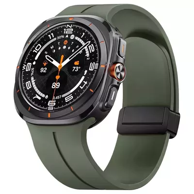 Microsonic Samsung Galaxy Watch 8 Classic 46mm Kordon Ribbon Line Koyu Yeşil