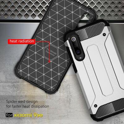 Microsonic Xiaomi Mi 9 SE Kılıf Rugged Armor Rose Gold