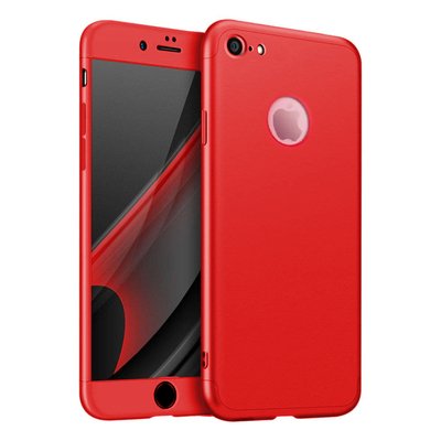 Microsonic Apple iPhone 8 Kılıf Double Dip 360 Protective AYS Kırmızı