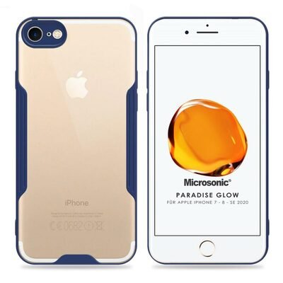 Microsonic Apple iPhone 8 Kılıf Paradise Glow Lacivert