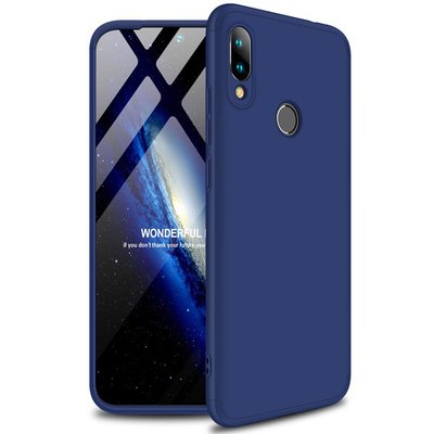 Microsonic Xiaomi Redmi Note 7 Pro Kılıf Double Dip 360 Protective AYS Lacivert