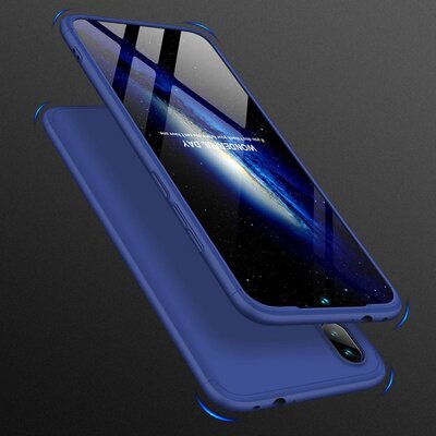 Microsonic Xiaomi Redmi Note 7 Pro Kılıf Double Dip 360 Protective AYS Lacivert