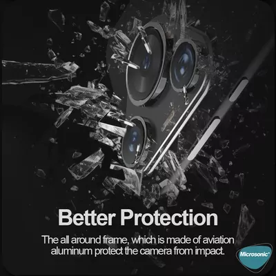 Microsonic Huawei Pura 70 Pro Tekli Kamera Lens Koruma Camı Siyah