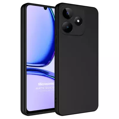 Microsonic Matte Silicone Realme C61 Kılıf Siyah