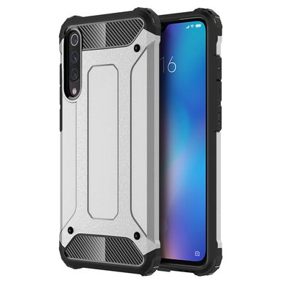 Microsonic Xiaomi Mi 9 SE Kılıf Rugged Armor Gümüş