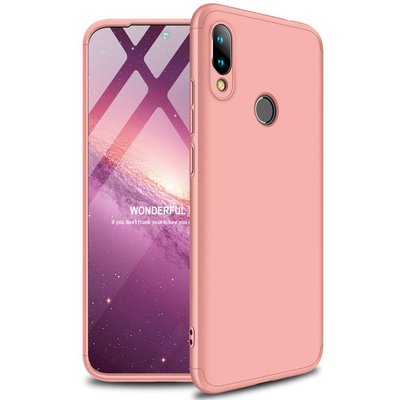 Microsonic Xiaomi Redmi Note 7 Pro Kılıf Double Dip 360 Protective AYS Rose Gold