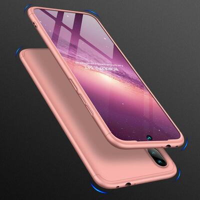 Microsonic Xiaomi Redmi Note 7 Pro Kılıf Double Dip 360 Protective AYS Rose Gold