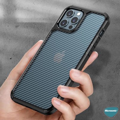 Microsonic Apple iPhone 13 Pro Max Kılıf Cast Carbon Siyah